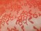 1 Yard Red Daisy Embroidered Mesh Tulle Net Fabric for Lingerie Bridal